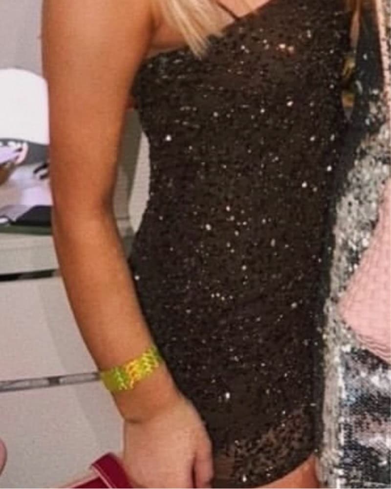RETROFETTE BROWN SPARKLY DRESS - Image 3