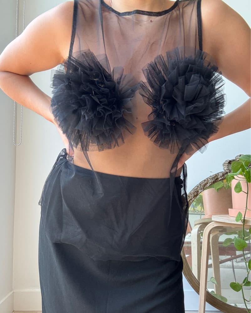 VRG GRL Black Sheer top - Image 2