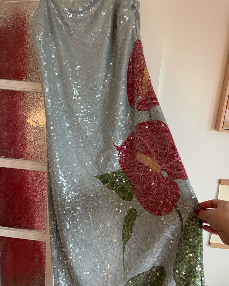 Farm Rio Sequin CallaLily Dress - Image 3