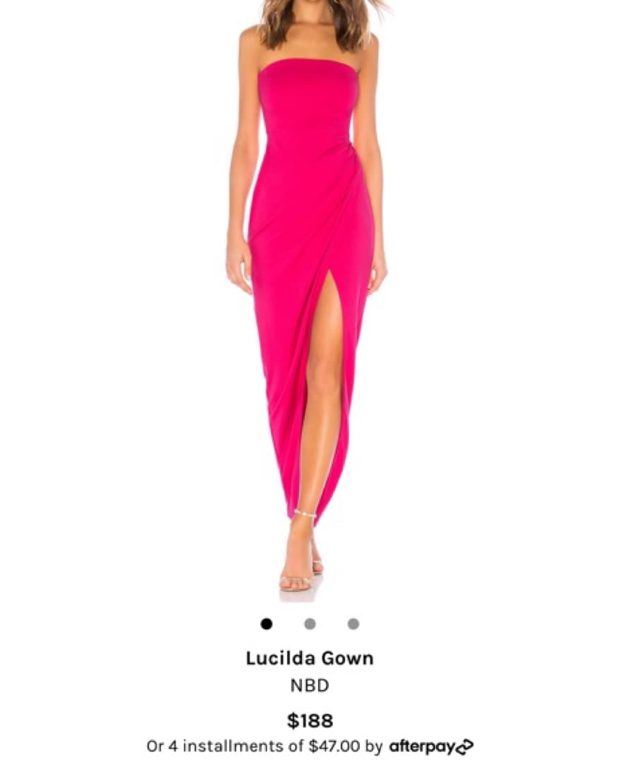 Revolve Hot Pink Gown - Image 1