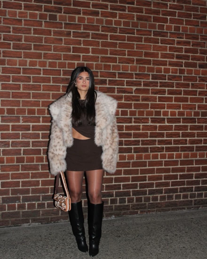Brown Mini Skirt - Image 2