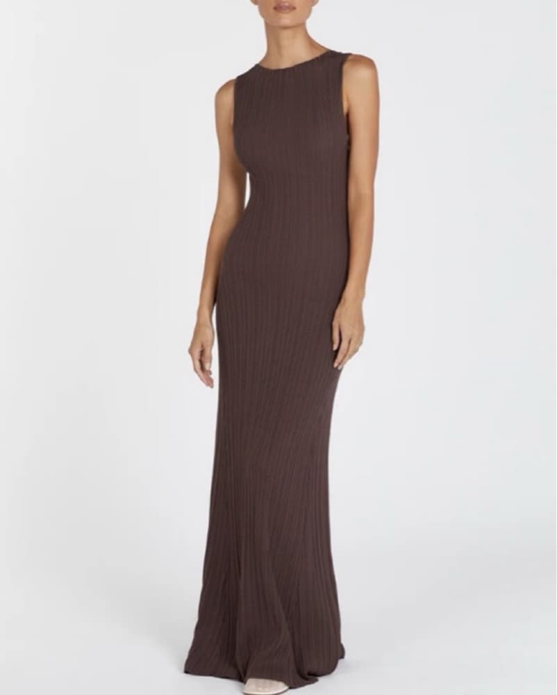 Dissh Ada Chocolate Maxi Dress - Image 1