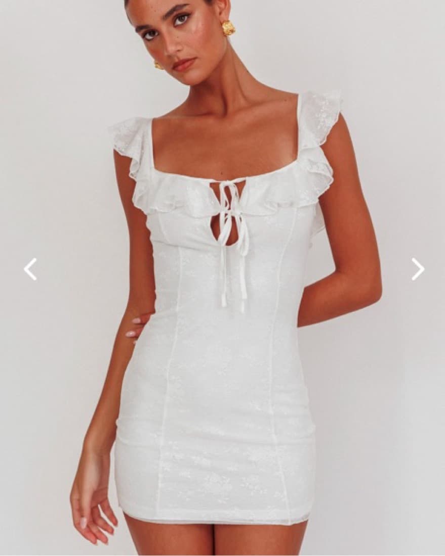 White ruffle Mini Dress - Image 6