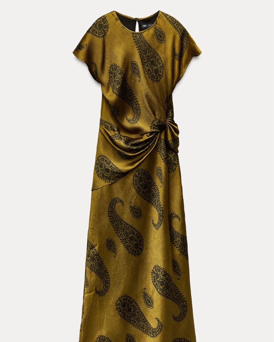 Zara Satin Midi Dress - Image 4