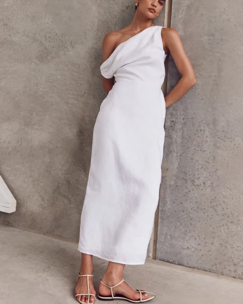 Dissh White Linen Dress - Image 3