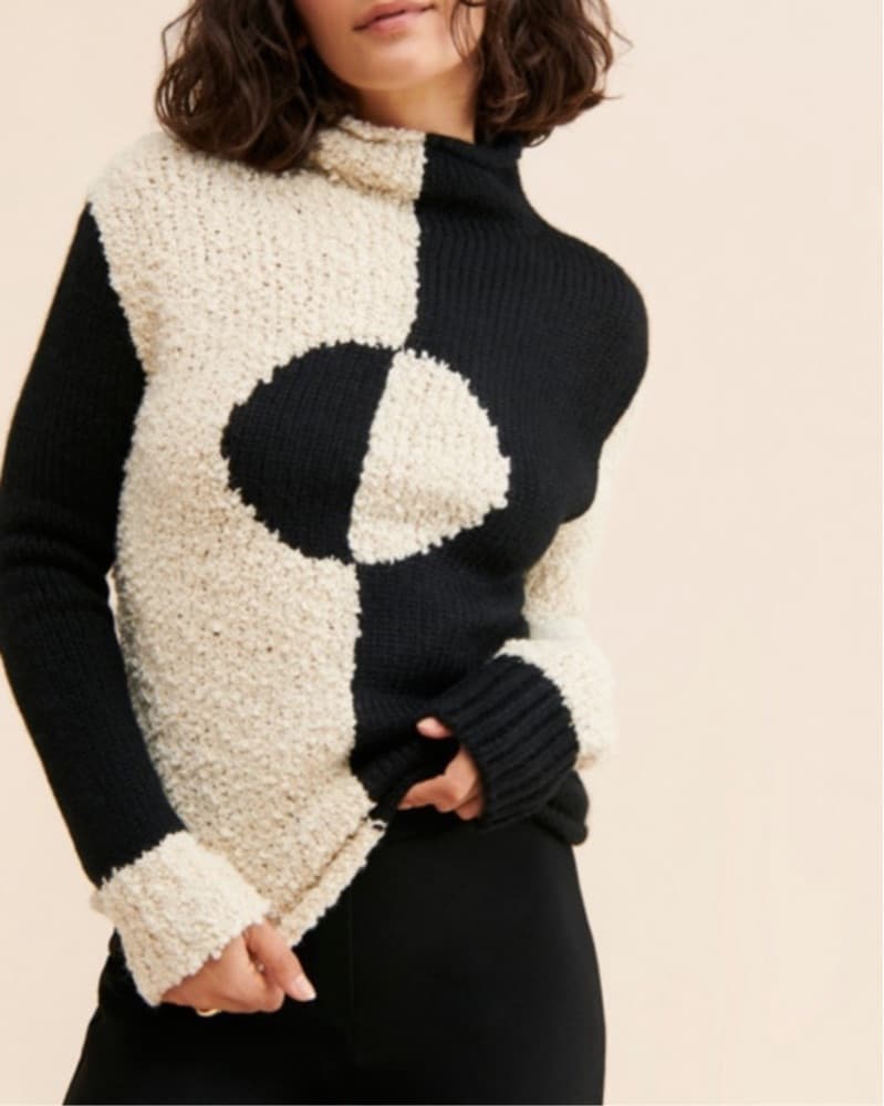 Rachel Antonoff- Black & White Sweater - Image 1
