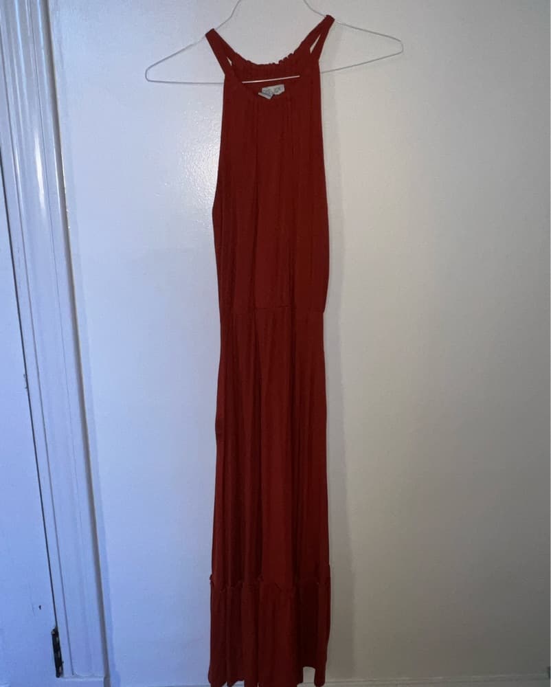 Elegant Red Maxi Dress - Image 1