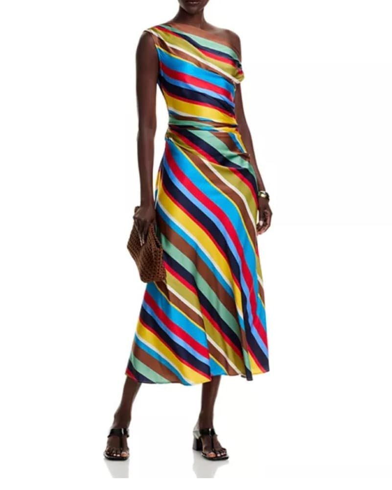 Staud Midi Silk Dress - Image 3