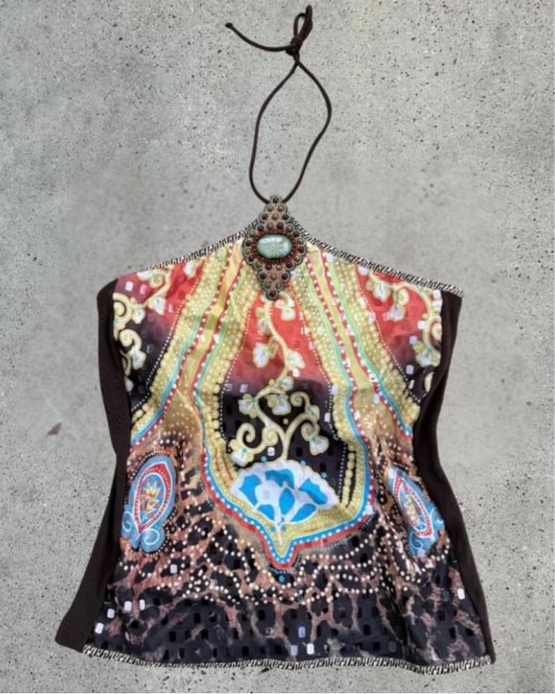 Vibrant Embellished Pendant Top - Image 1