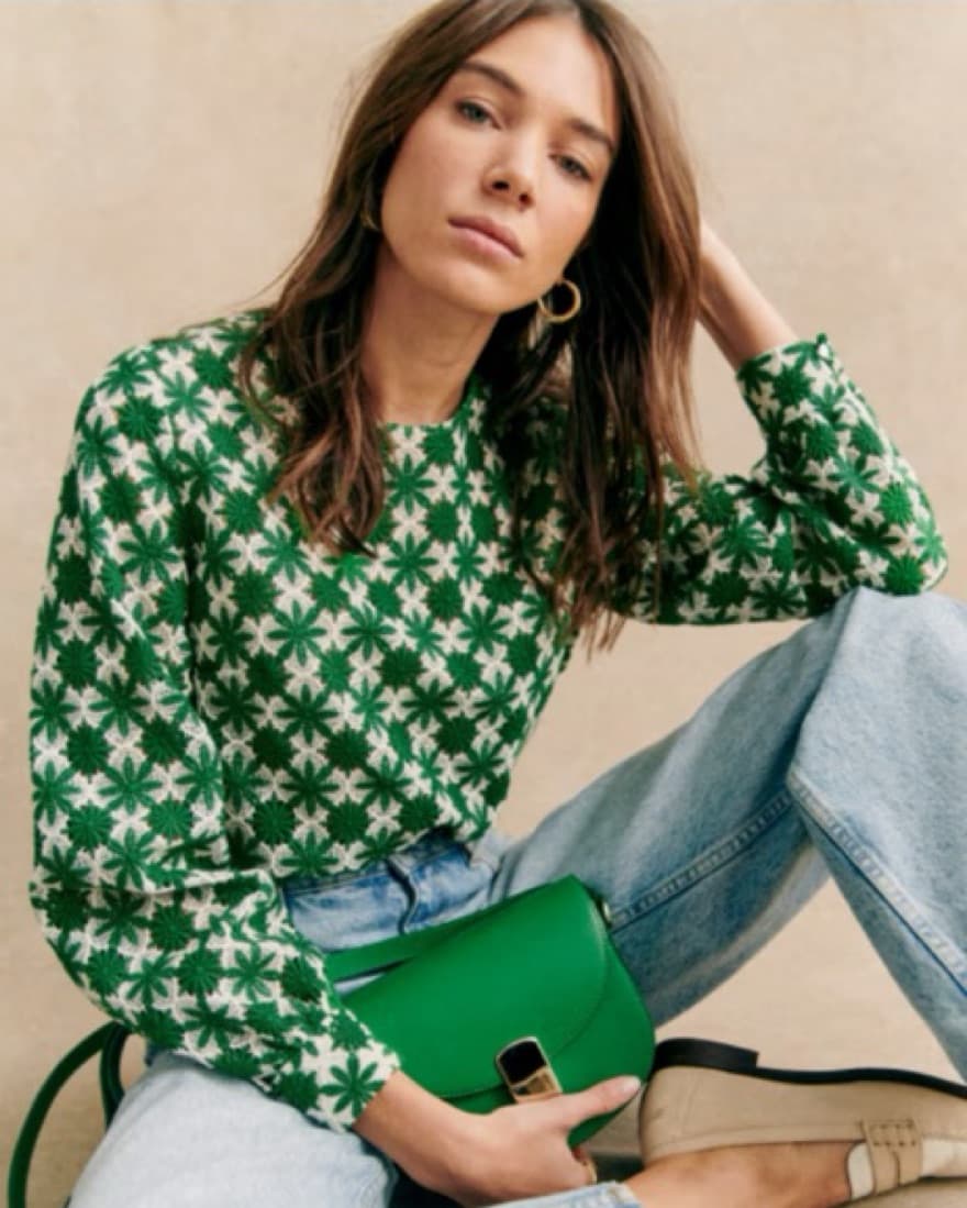 Sézane Green Blouse - Image 1