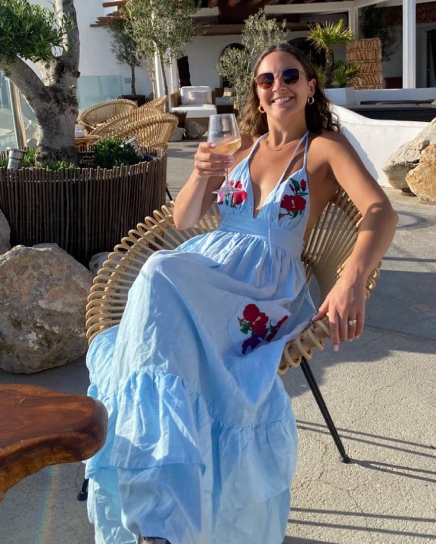 Fanh Mon Blue maxi Dress - Image 1