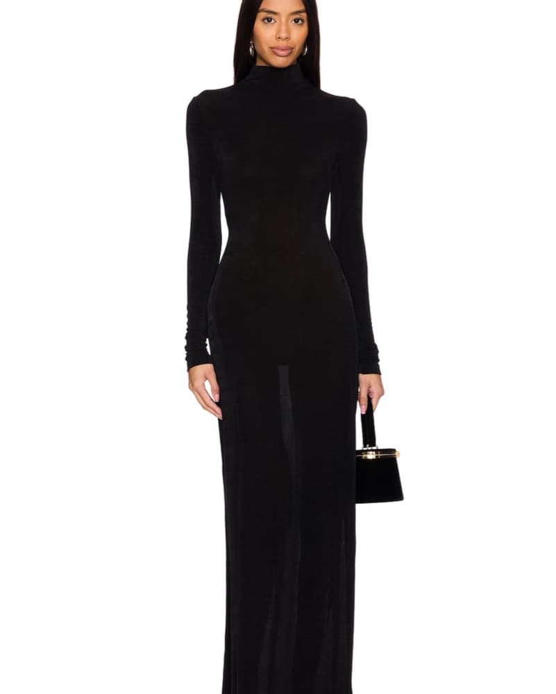 SEROYA Black Maxi Dress - Image 1