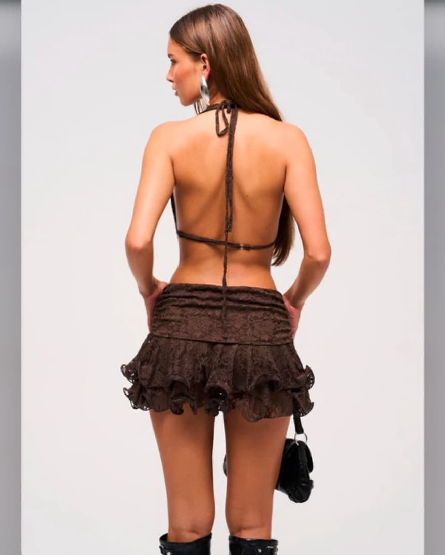 Murci Kandi Brown Mini Dress - Image 3