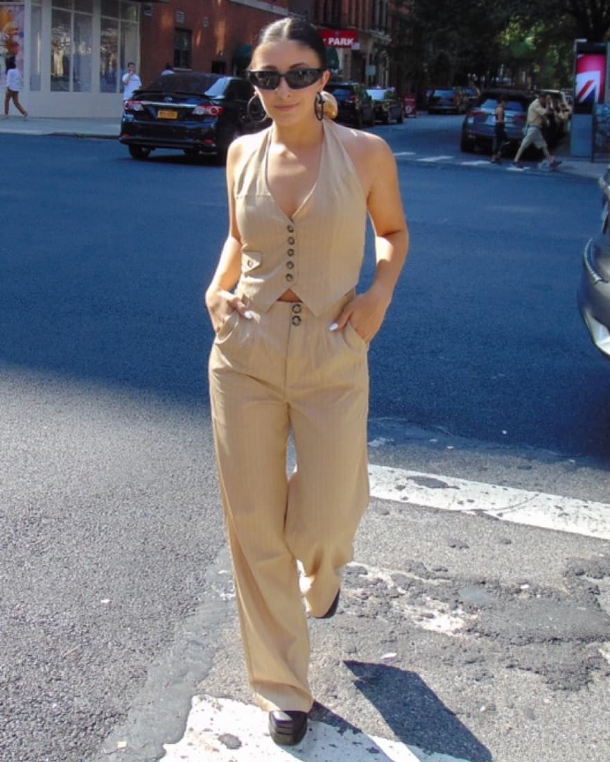 Fashion Nova Vest & Pants Two Piece Set - Image 1