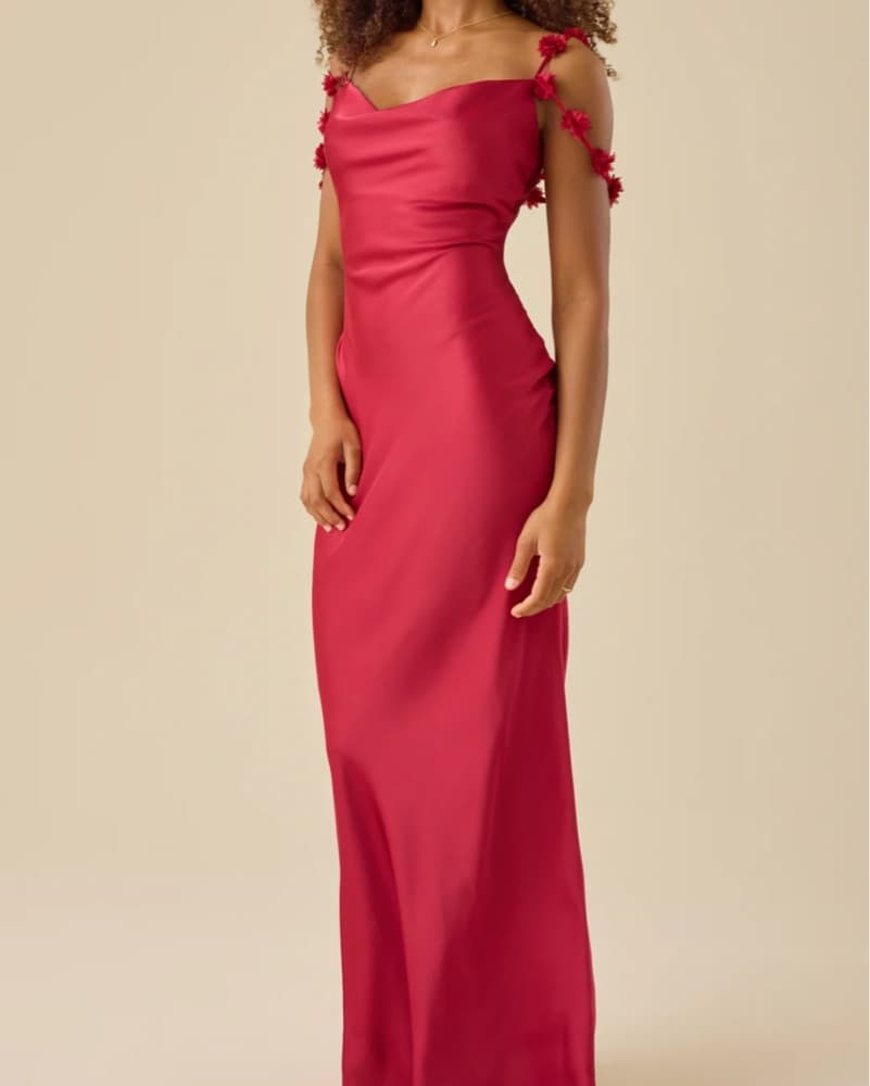 Altar’d State Scarlett Satin Maxi Dress - Image 1