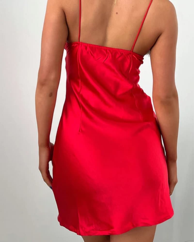 Rhea Mini Dress Red - Image 2