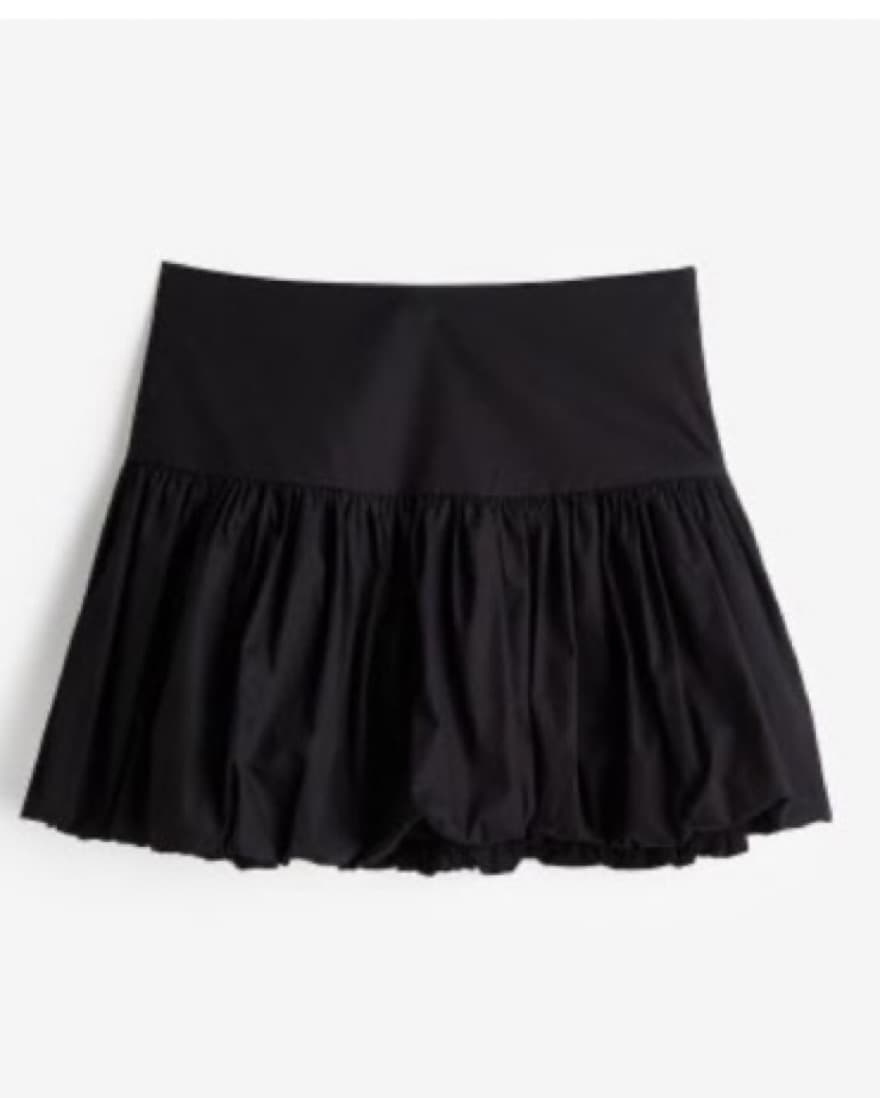 Black Bubble Hem Skirt - Image 6