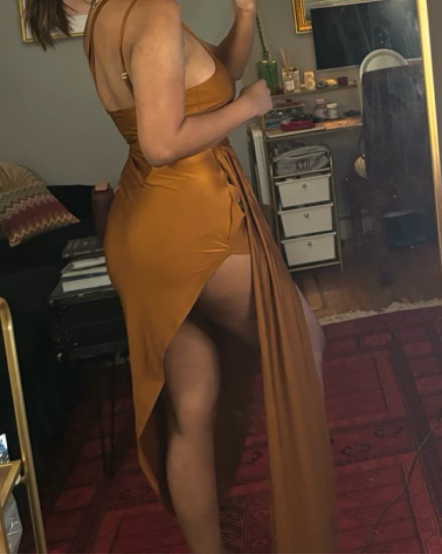 Alluring Mustard Maxi Dress - Image 5