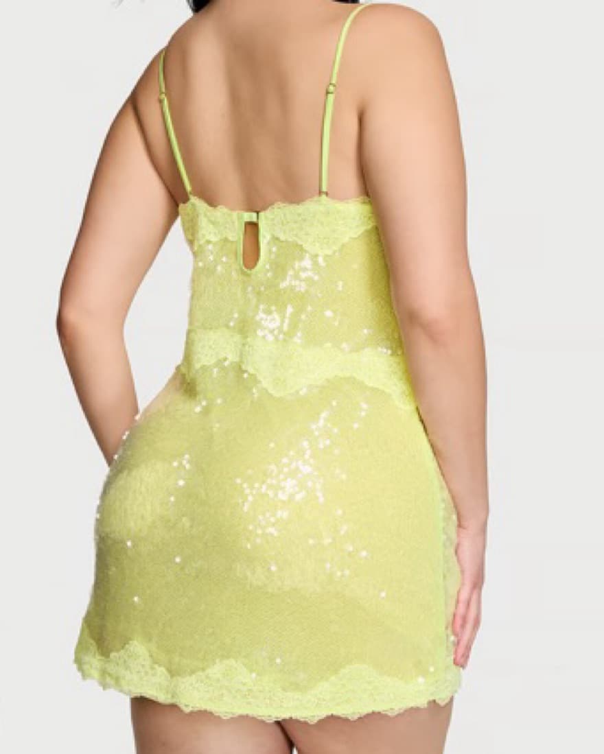 Yellow Sequin Dress - Image 2