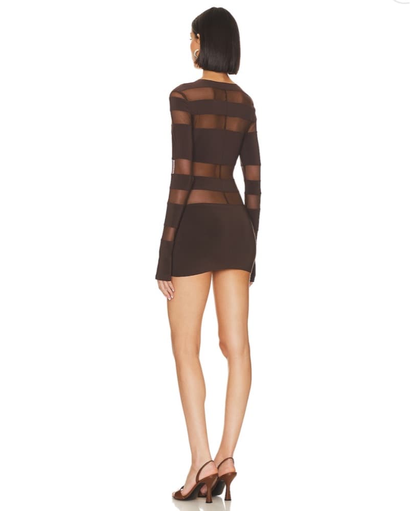 Norma Kamali Brown Mini Dress - Image 2