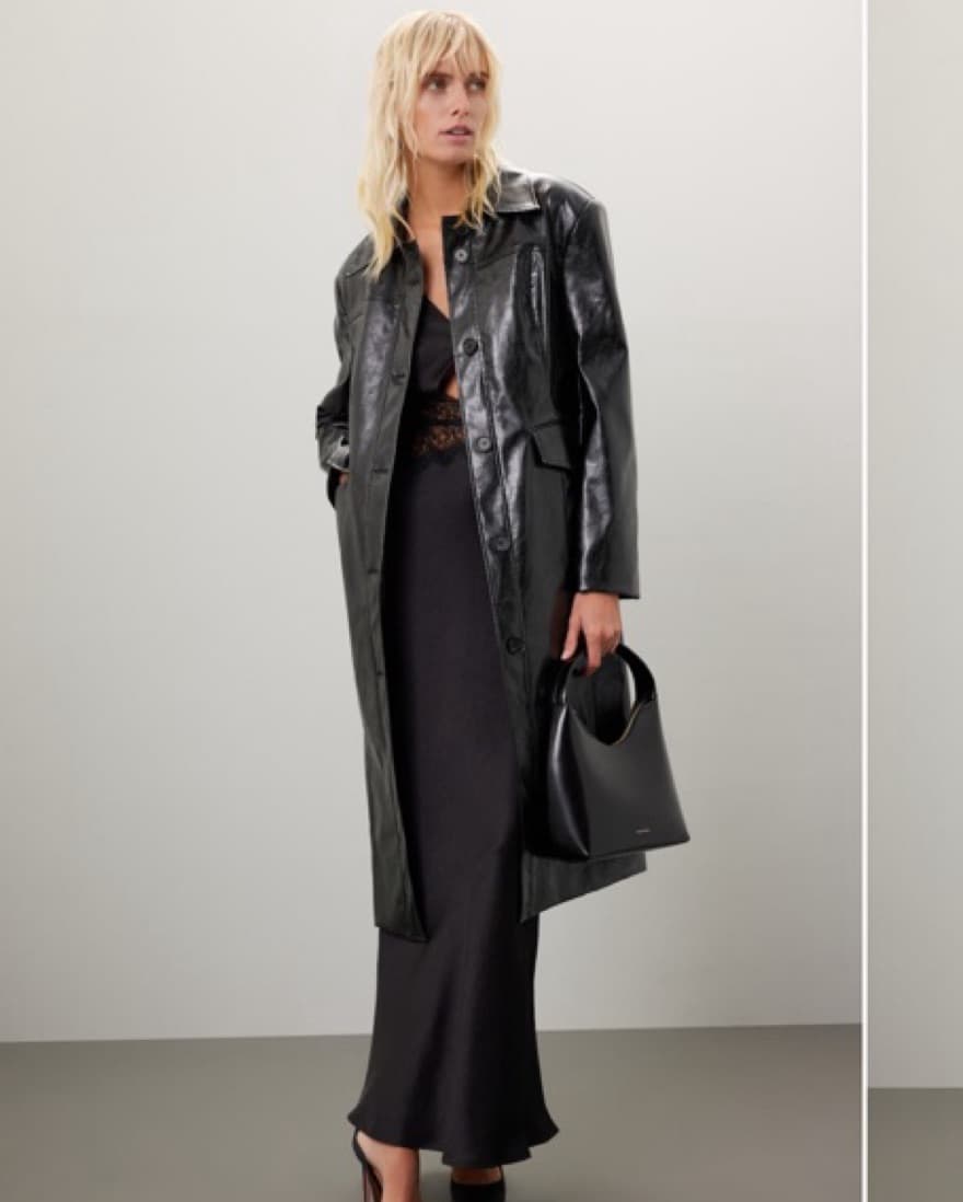 Leather Midi Jacket  - Image 4