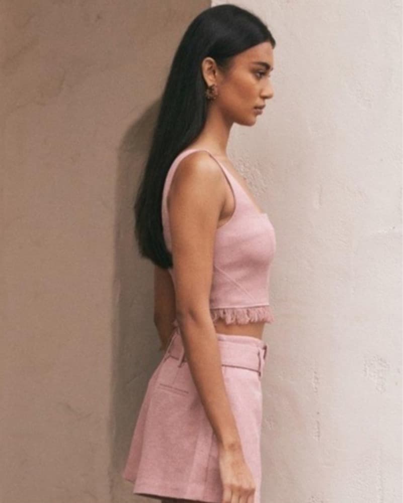 Cult Gaia Pink Belted Short & Top Set - Image 3