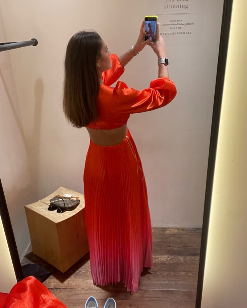 Delfi Collective Red Ombre Gown  - Image 3