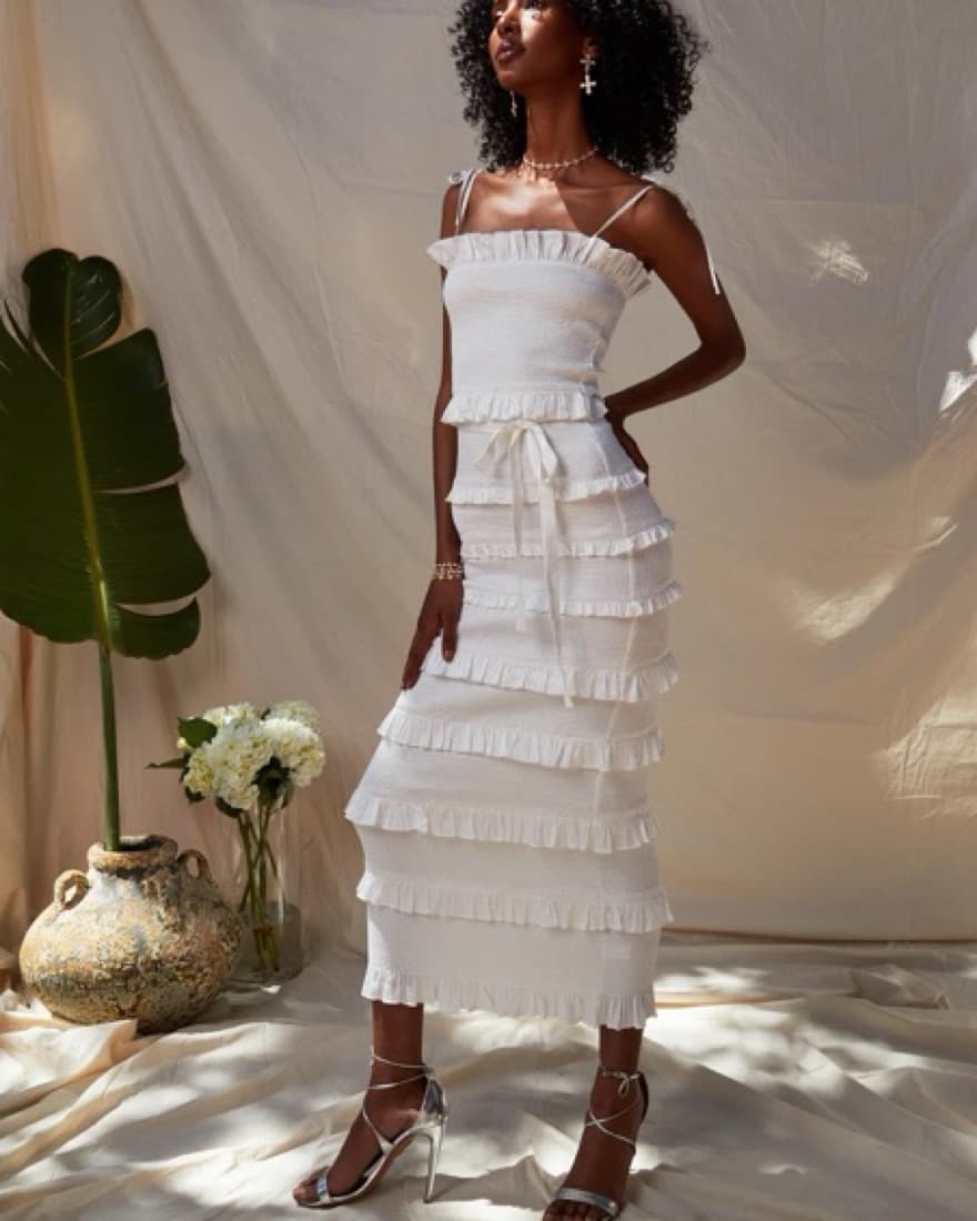 V. Chapman The Lily Dress In White - Image 3