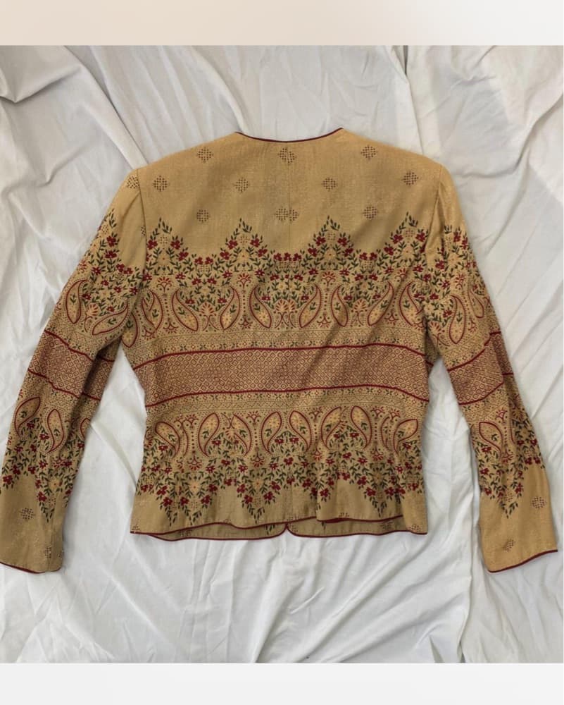 Whimsygoth Beaded Silk Blazer Jacket  - Image 4