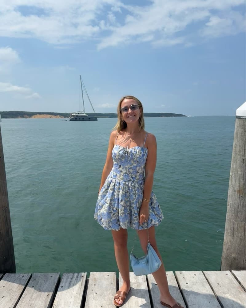 Astr The Label Blue Floral Mini Dress - Image 3