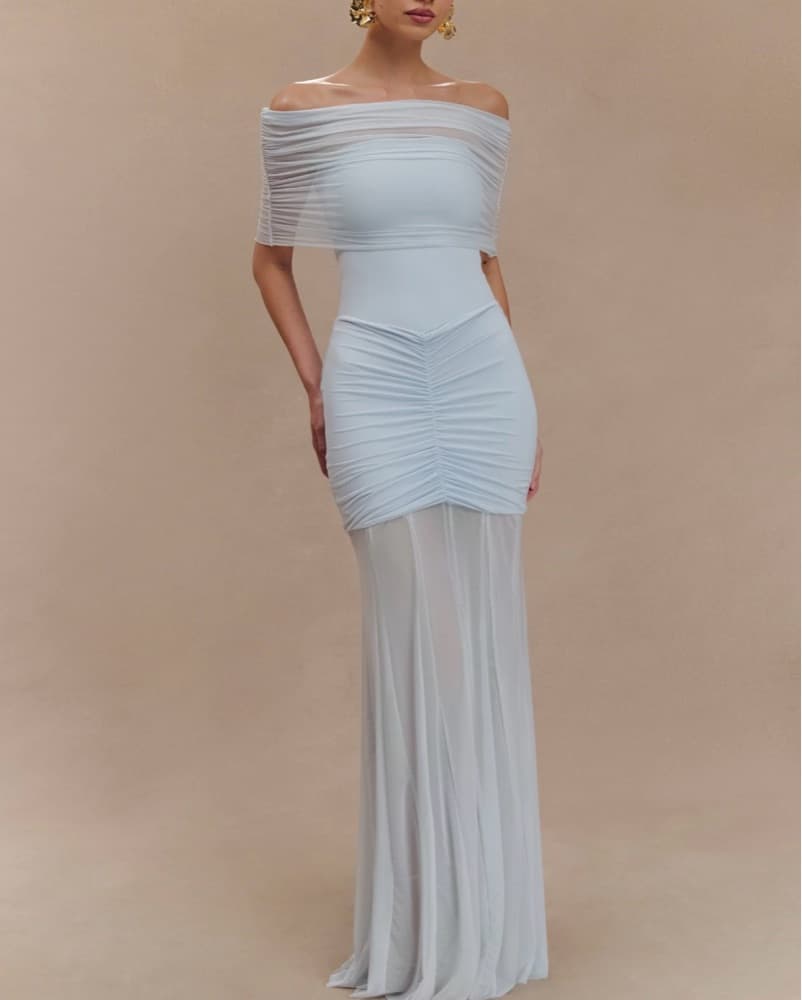 Mesh Maxi Dress - Image 1