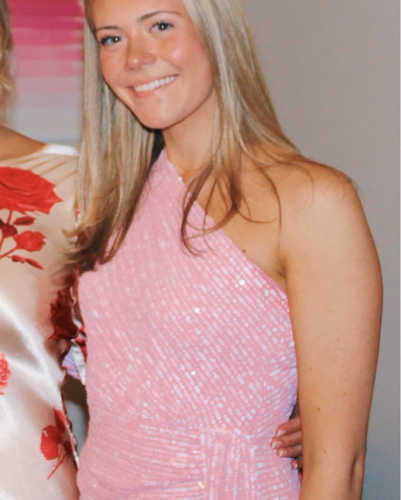 Pink Sequin Revolve Dress - Image 2