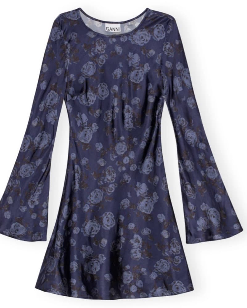 Long Sleeve Silk Dress - Image 2
