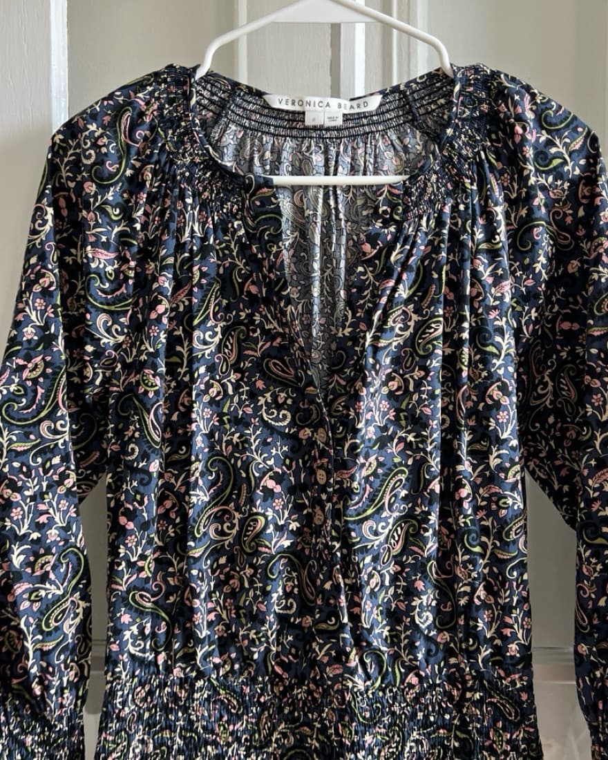 Veronica Beard Floral Cotton Dress  - Image 2