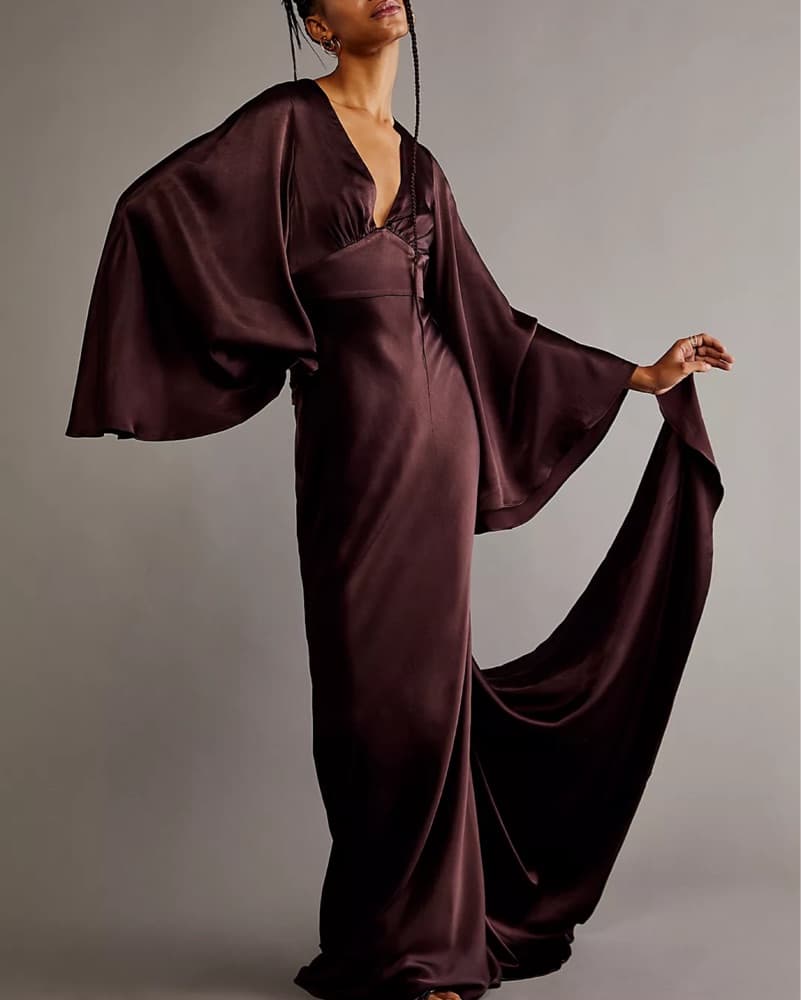 Chocolate Backless Dress - Image 1