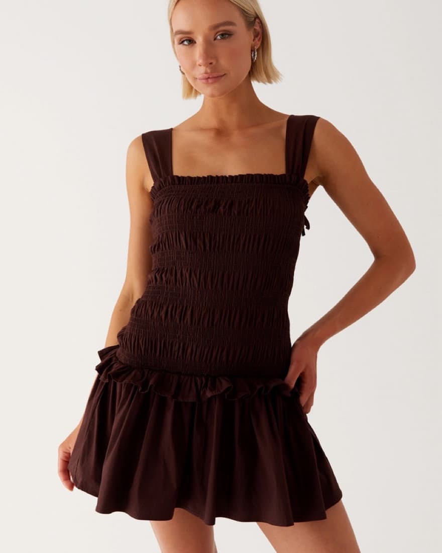 Brown Mini Sun Dress - Image 2