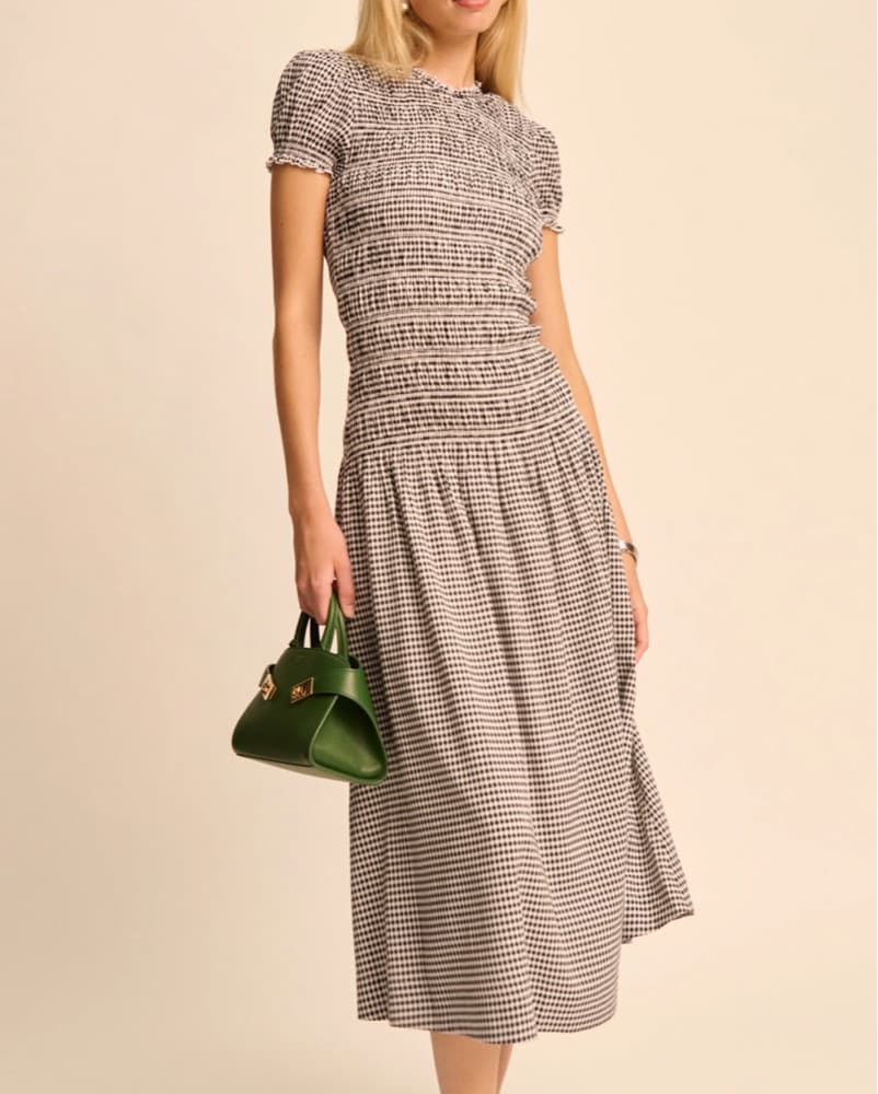 Reformation Gingham Midi Dress - Image 2