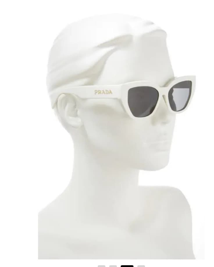 Prada White Butterfly Sunglasses  - Image 4