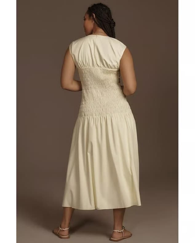Chic Yellow Midi Dress - Image 2