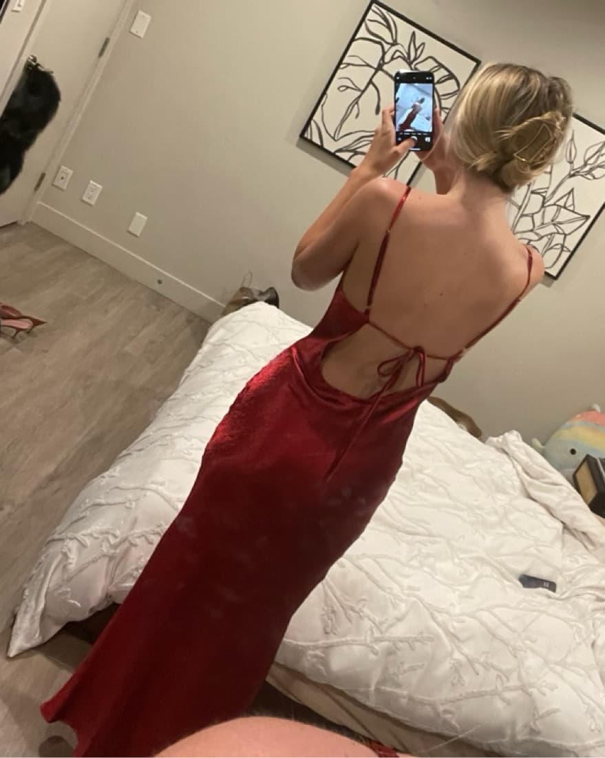Red Silk Gown - Image 2