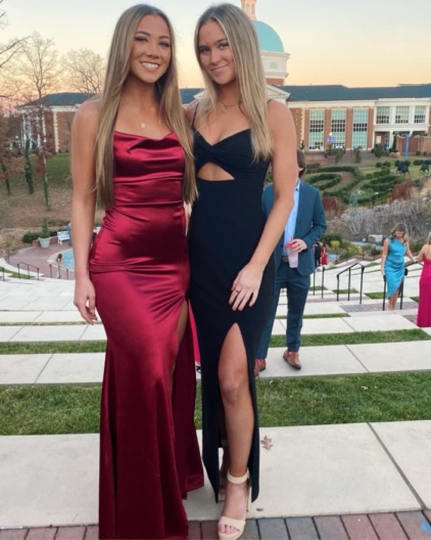Aqua Front Slit Cut Out Maxi Dress - Image 1
