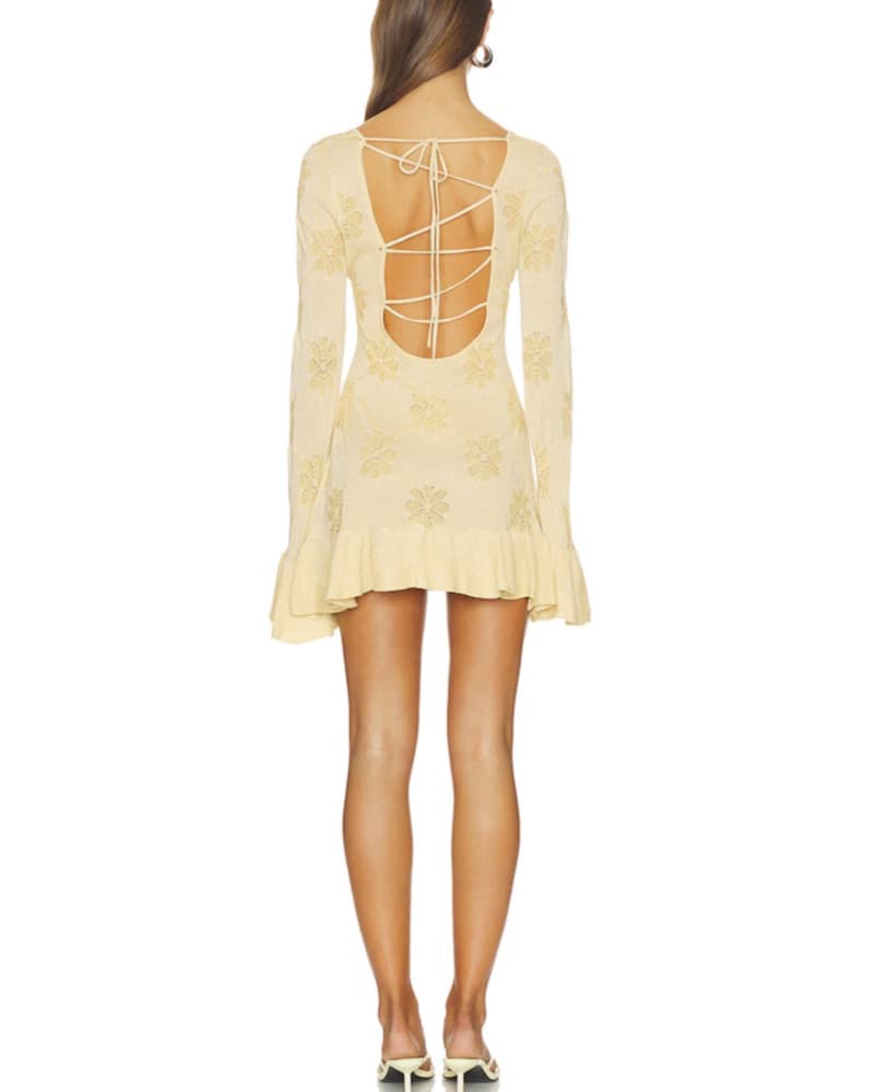 ASTA RESORT Rafaella Mini Dress in Yello - Image 3