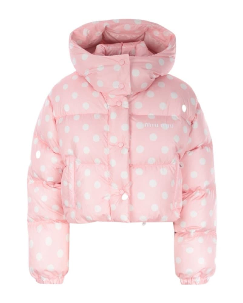 Miu Miu Pink Polka Dot Puffer - Image 1