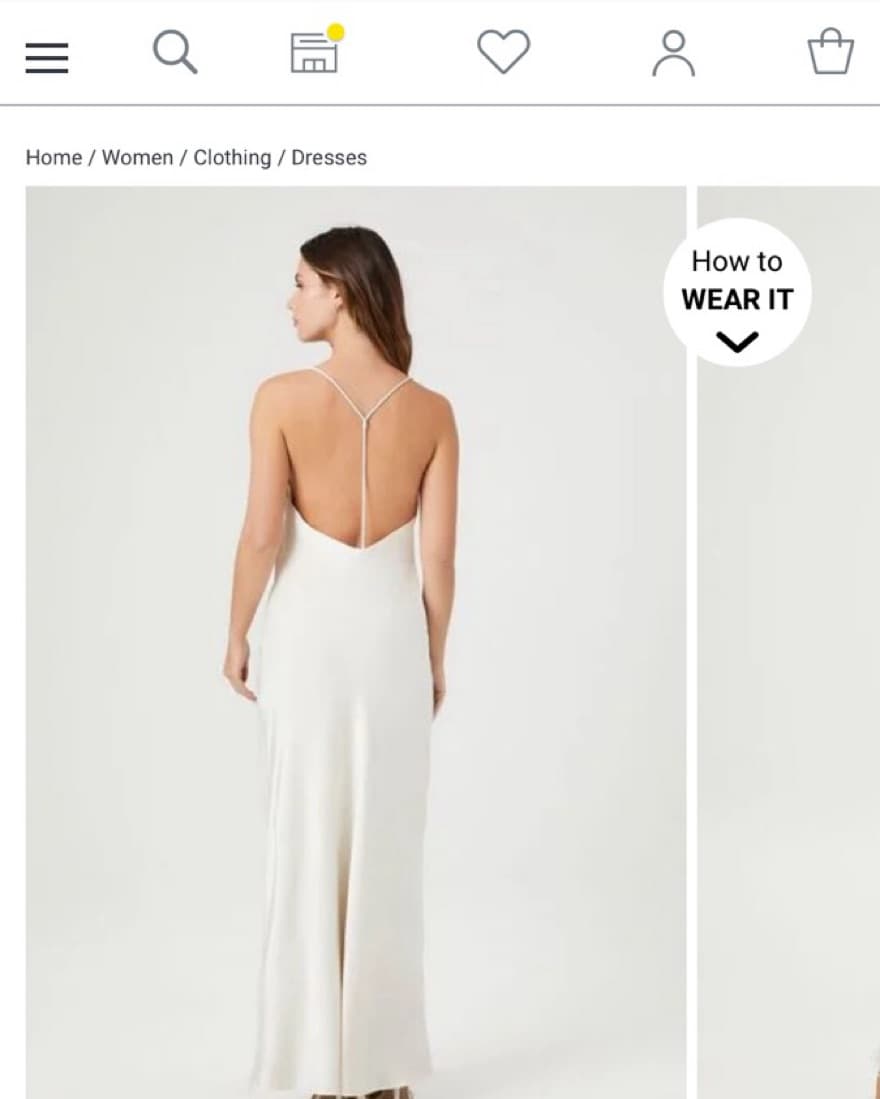 White Satin Maxi Dress - Image 2