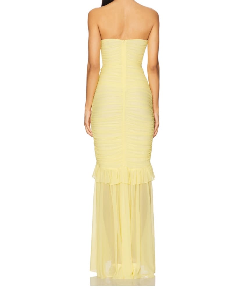 Majorelle Giules Gown in Light Yellow  - Image 3