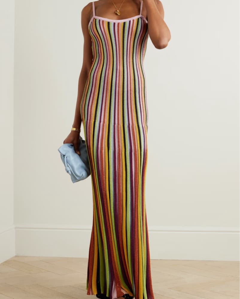 ZIMMERMANN Striped Metallic Dress - Image 1
