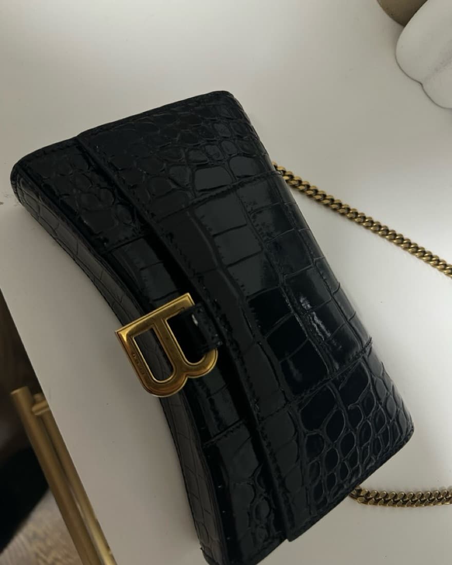 Balenciaga Hourglass Snakeskin Bag - Image 4