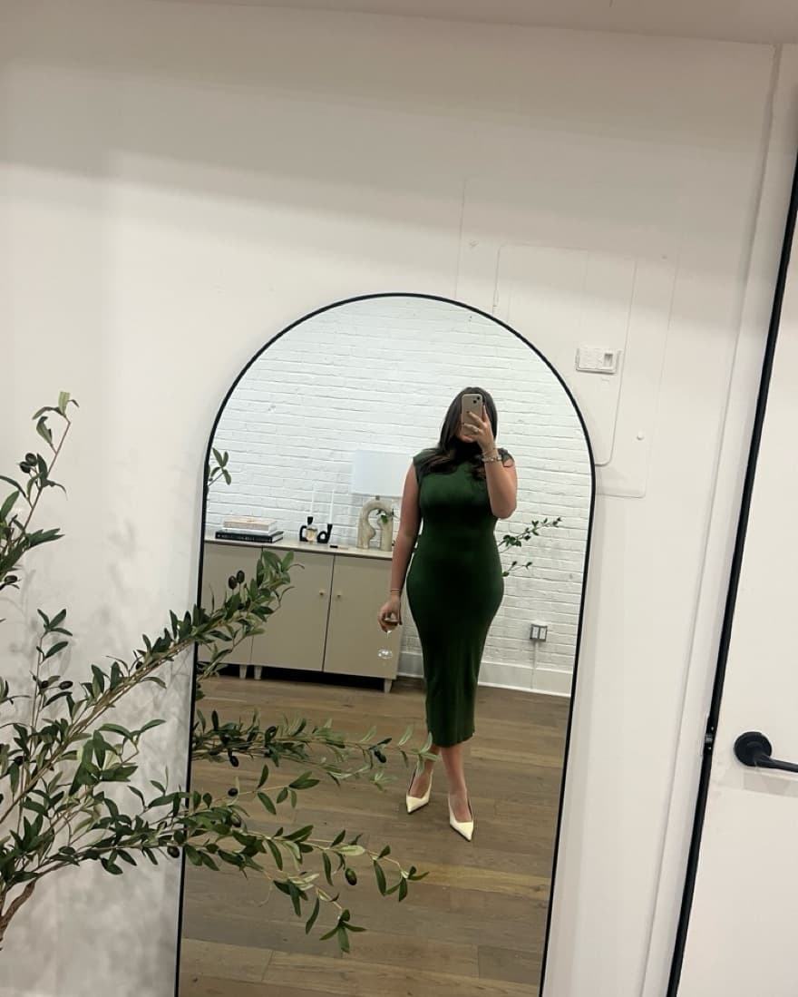 Zara Green Sweater Dress - Image 1