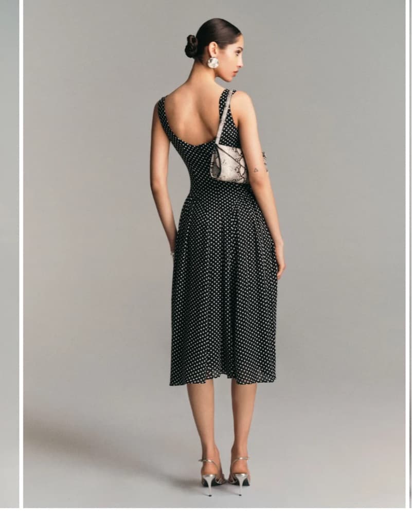 Polka Dot Reformation Anelis Dress  - Image 4