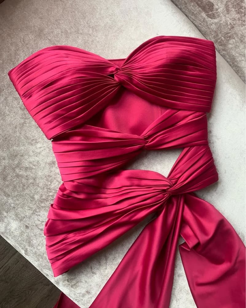 Bustier Top In Red  - Image 2